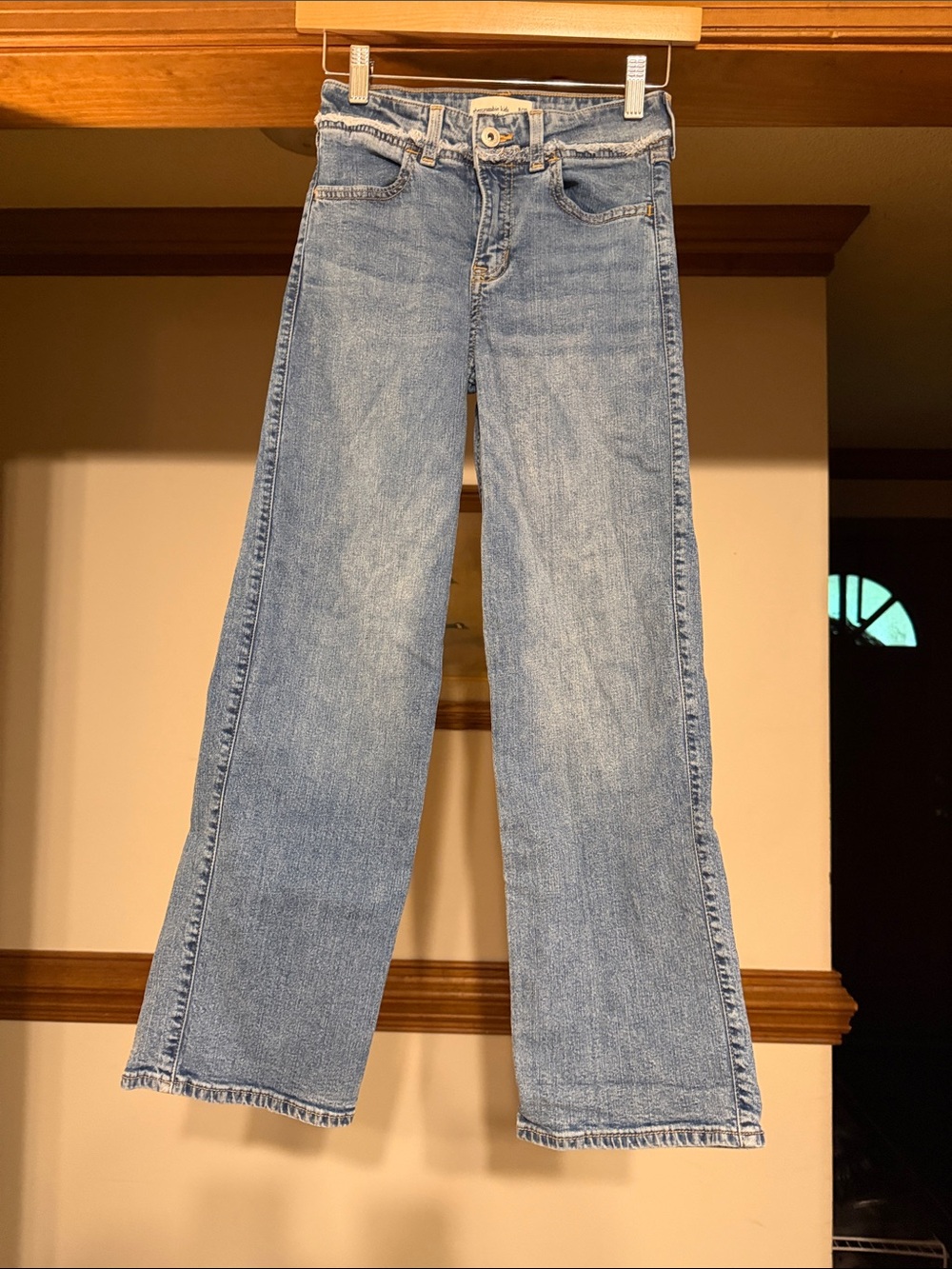 abercrombie kids Light Blue Wide-Leg Jeans